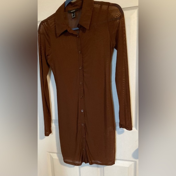 Brown shirt dress. From Forever 21. - Picture 1 of 1